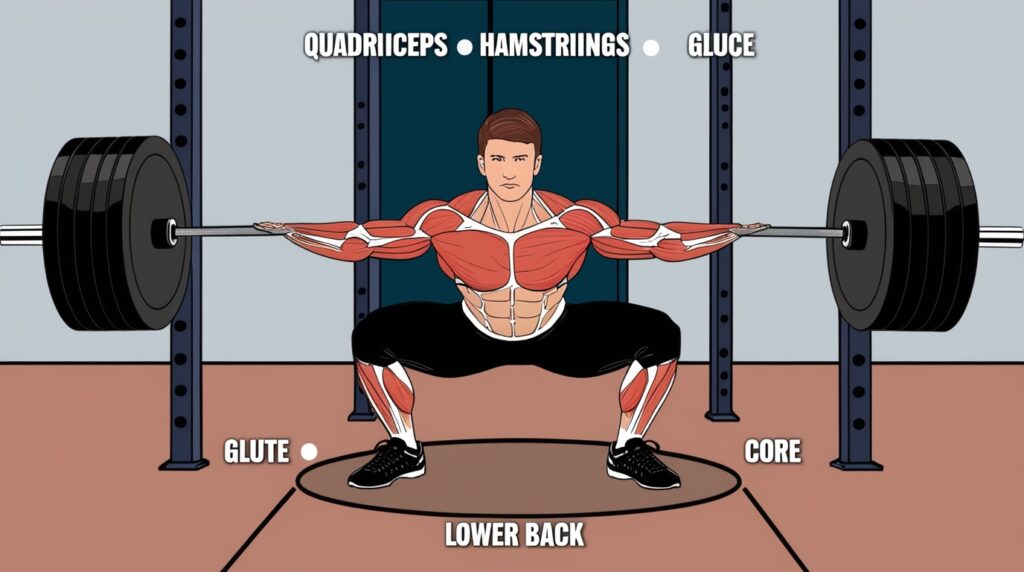 Doing Barbell Squats