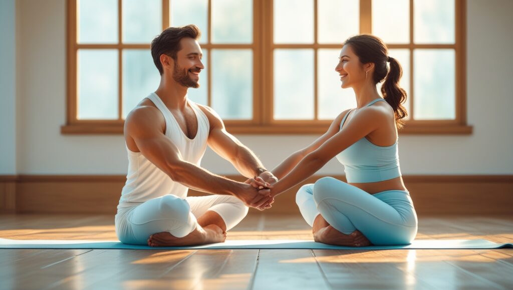 Partner yoga poses